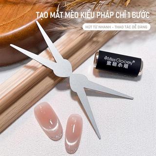Nam Châm Móng Tay Mắt Mèo Kiểu Pháp, Hai Đầu, Dụng Cụ Từ Tính Xi Lanh Chuyên Nghiệp, Để Làm Móng Nghệ Thuật Móng Tay Hiệu Ứng Mắt Mèo