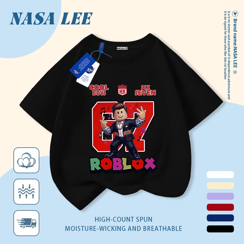 🔥Xu hướng hot 2026🔥 Áo thun trẻ em NASA, họa tiết tổ hợp sáu bảy, 100% cotton, unisex, giao hàng ngay