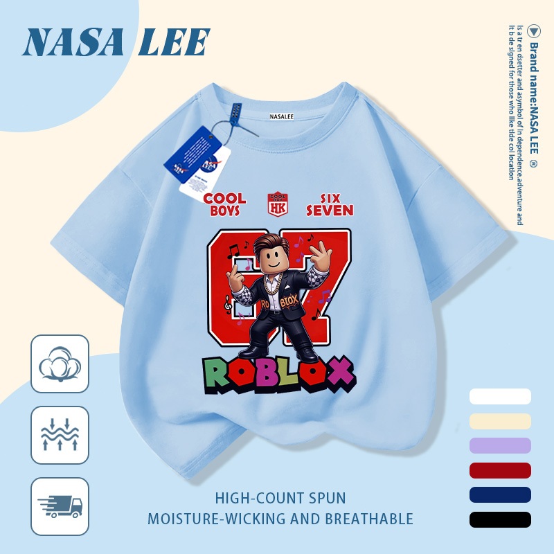 🔥Xu hướng hot 2026🔥 Áo thun trẻ em NASA, họa tiết tổ hợp sáu bảy, 100% cotton, unisex, giao hàng ngay