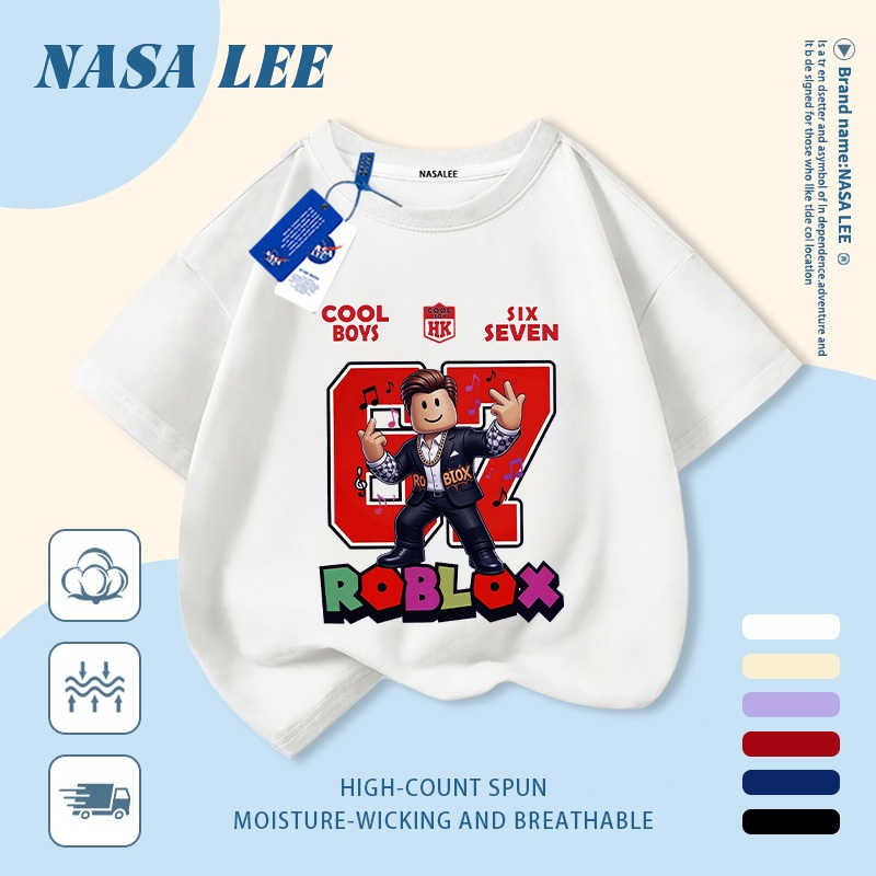 🔥Xu hướng hot 2026🔥 Áo thun trẻ em NASA, họa tiết tổ hợp sáu bảy, 100% cotton, unisex, giao hàng ngay