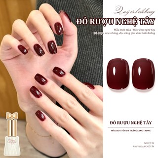 Miss Gooey Saffron Wine Red Nail Polish Gel 2026 Phát hành mới Làm sáng tông màu da Dark Cherry Gel
