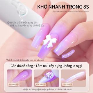 Miss Gooey Đèn cầm tay trị liệu ánh sáng móng nhanh khô, chạy pin, di động