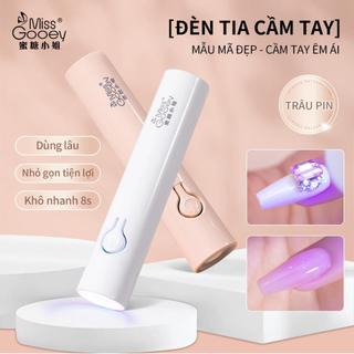 Miss Gooey Đèn cầm tay trị liệu ánh sáng móng nhanh khô, chạy pin, di động