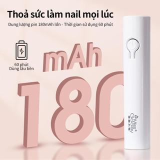 Miss Gooey Đèn cầm tay trị liệu ánh sáng móng nhanh khô, chạy pin, di động