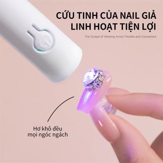 Miss Gooey Đèn cầm tay trị liệu ánh sáng móng nhanh khô, chạy pin, di động