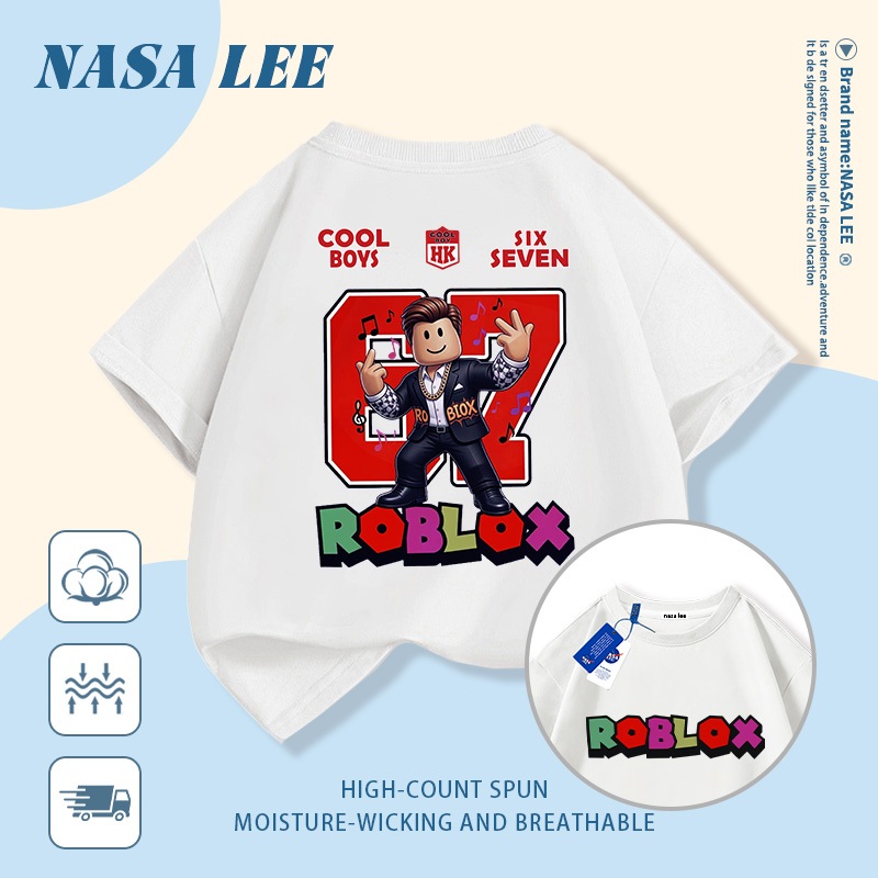 🔥Xu hướng hot 2026🔥 Áo thun trẻ em NASA, họa tiết tổ hợp sáu bảy, 100% cotton, unisex, giao hàng ngay