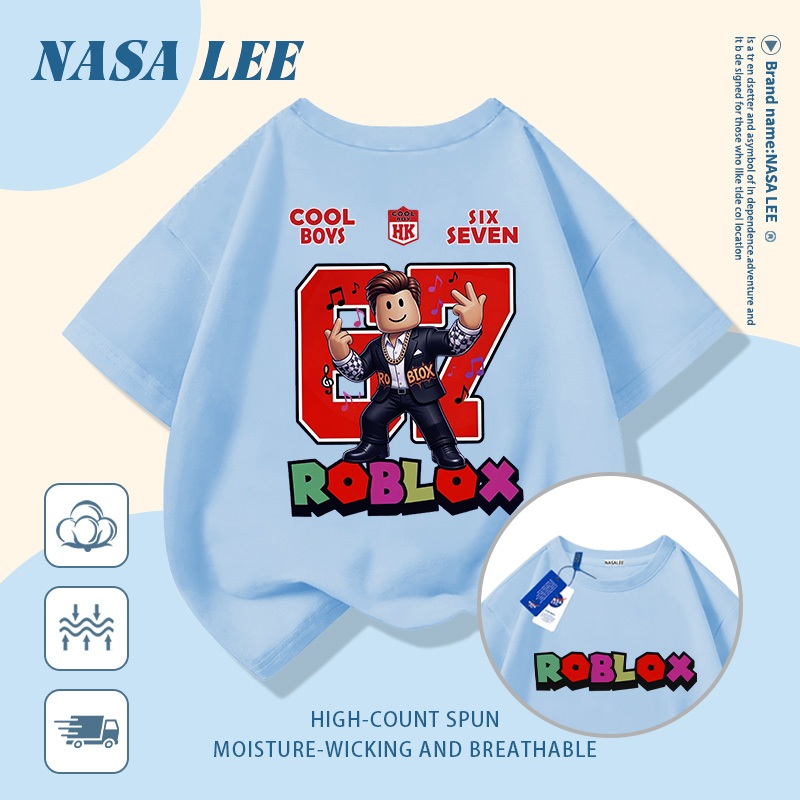 🔥Xu hướng hot 2026🔥 Áo thun trẻ em NASA, họa tiết tổ hợp sáu bảy, 100% cotton, unisex, giao hàng ngay