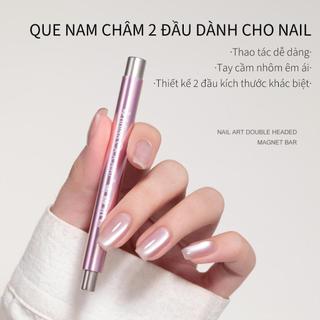 Làm móng tay mới nâng cấp mắt mèo sơn móng tay thanh nam châm lớn bút đôi đầu dày đa chức năng nam châm làm móng tay