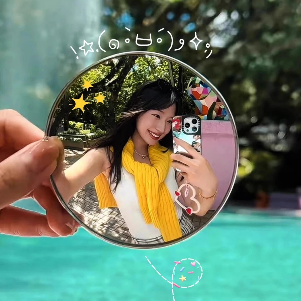 ✈️Giao Hàng 24h✈️ Gương selfie lồi tròn nhỏ, di động cho du lịch và chụp ảnh góc rộng