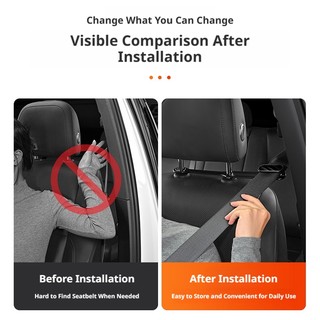SEAMETAL Dây An Toàn Ô Tô Mở Rộng Cố Định Giá Đỡ Tự Động Dây An Toàn Giữ Dải Trang Trí Ô Tô Nội Thất Dây An Toàn Phụ Kiện