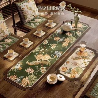Bộ thảm trà phong cách Trung Quốc mới, thảm bàn thoát nước bùn tảo cát, thấm nước
