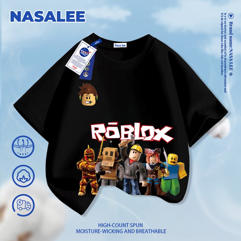 [Giao hàng trong ngày] Quần short trẻ em màu đen NASA, dễ phối đồ mùa hè với họa tiết Minecraft, chất liệu thoáng khí thoải mái cho bé trai và bé gái