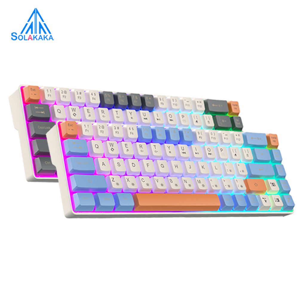 Aula SOLAKAKA SK968 68 Phím RGB Màng Bàn Phím Cầu Vồng Ánh Sáng Type-C Bàn Phím Chơi Game Mini Có Dây Cho PC Laptop | BigBuy360 - bigbuy360.vn