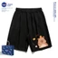 Quần short trẻ em màu đen NASA, họa tiết gấu hoạt hình mùa hè, chất liệu thoáng khí thoải mái cho bé trai và bé gái