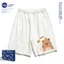 Quần short trẻ em màu đen NASA, họa tiết gấu hoạt hình mùa hè, chất liệu thoáng khí thoải mái cho bé trai và bé gái