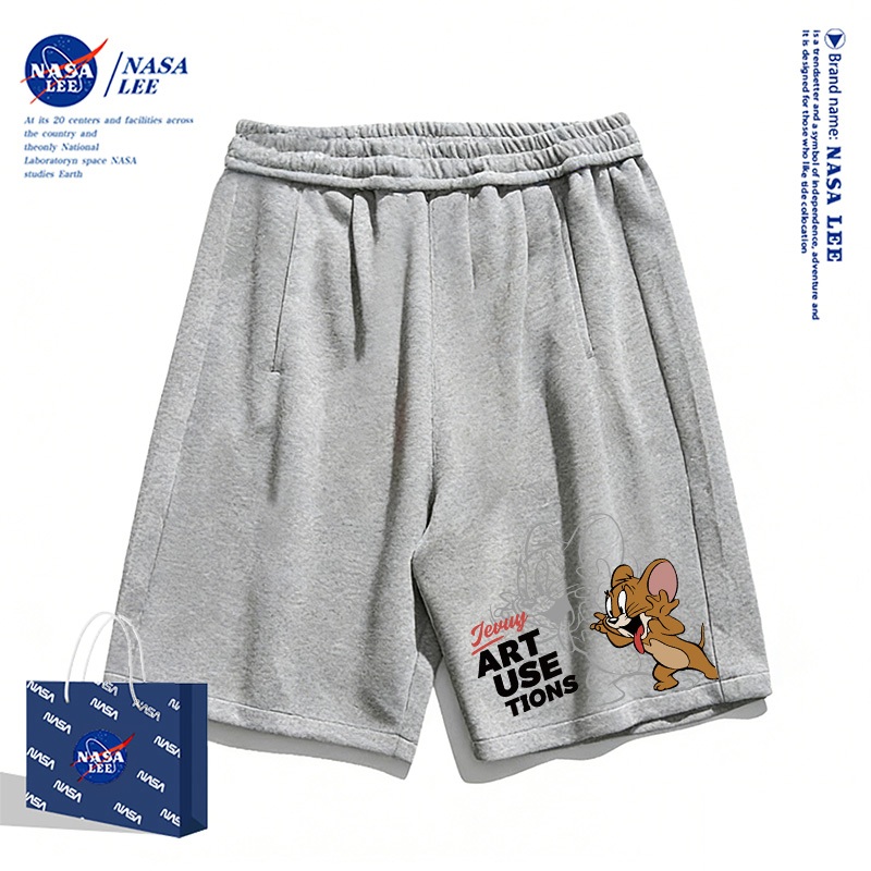 [Giao hàng trong ngày] Quần short trắng trẻ em NASA dài 5 phân, họa tiết hoạt hình dễ phối đồ, chất liệu thoáng khí thoải mái cho bé trai và bé gái
