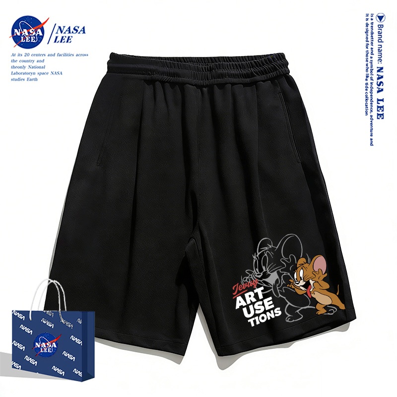 [Giao hàng trong ngày] Quần short trắng trẻ em NASA dài 5 phân, họa tiết hoạt hình dễ phối đồ, chất liệu thoáng khí thoải mái cho bé trai và bé gái