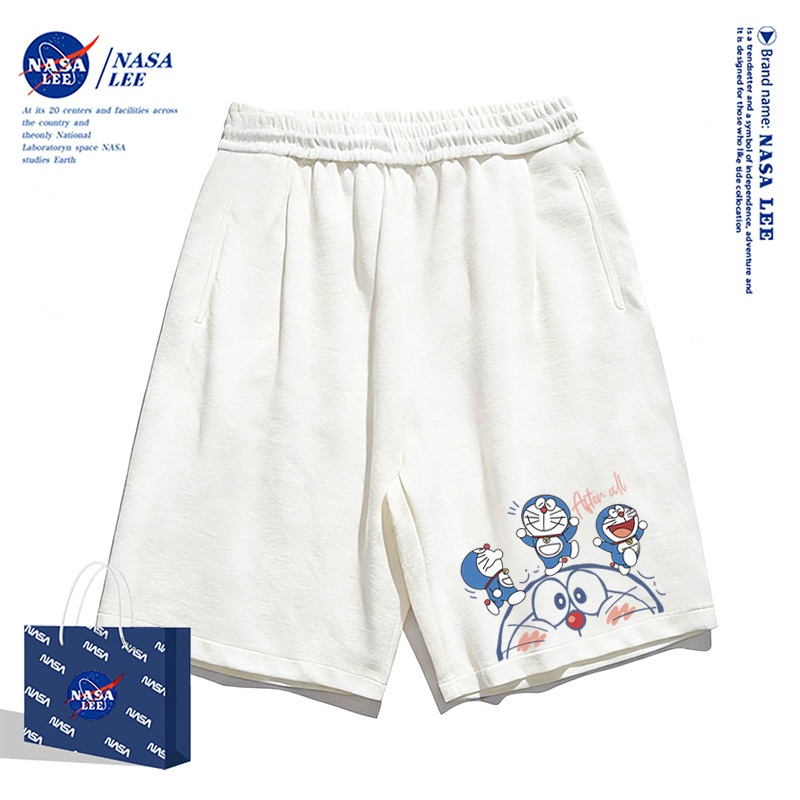[Giao hàng trong ngày] Quần short trắng trẻ em thương hiệu NASA - Mẫu mới 2026 phong cách mùa hè với họa tiết Doraemon dành cho bé trai và bé gái