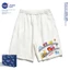 Quần short trắng trẻ em NASA - Mẫu mới 2026 mùa hè với họa tiết xe ô tô hoạt hình, chất liệu thoải mái cho bé trai và bé gái