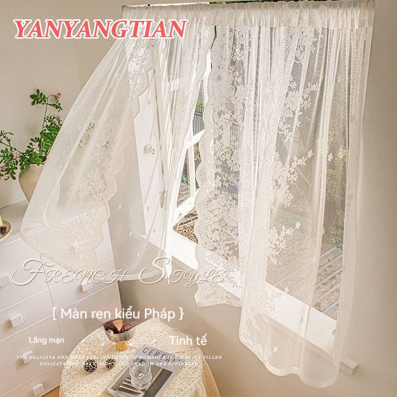 YANYANGTIAN 2m rèm cửa ren Không cần khoan lỗ để lắp đặt
