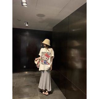 2026 Mới Cổ Tròn Thương Hiệu Mới 100% cotton Lười Rời Hoạt Hình In Hình Áo Thun Nữ Tay Ngắn