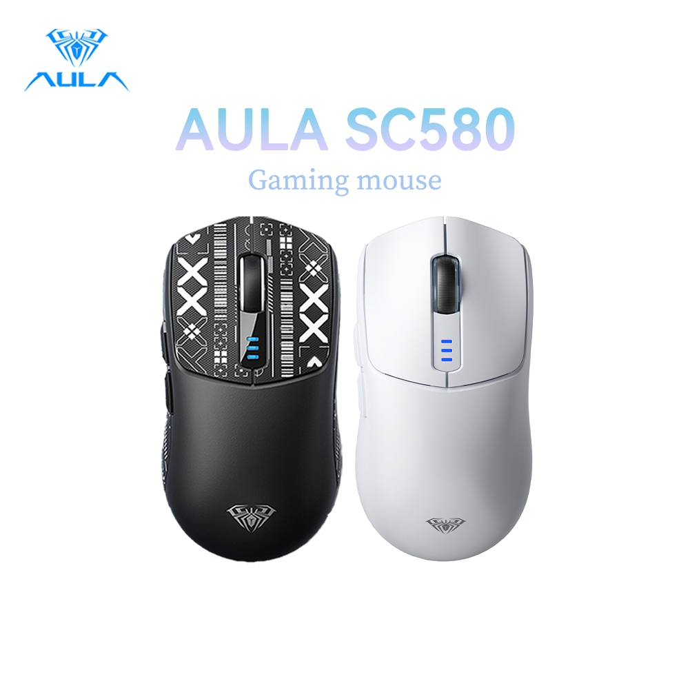 Chuột không dây AULA sc580 pin bluetooth/2.4g/type-c 500mah với 6-tốc độ dpi hỗ trợ cho các trò chơi văn phòng | BigBuy360 - bigbuy360.vn