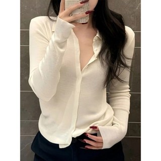Ve Áo Len Đơn Lông Dệt Kim Cardigan Nữ Đầu Xuân Phong Cách Mới Thường Ngày Đơn Giản Dài Tay Top Nữ