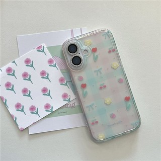 Ốp điện thoại iPhone 17 Pro max 16 Pro max Tulip Rabbit họa tiết TPU materia IMD