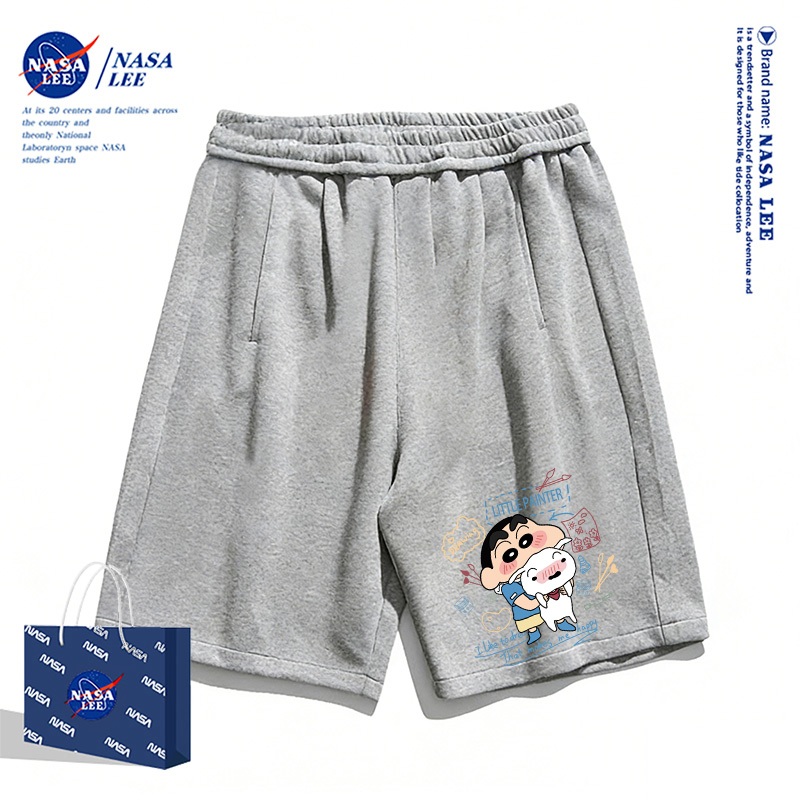 [Giao hàng trong ngày] Quần short thông thường màu trắng dành cho trẻ em NASA 2026 Phong cách mới Mùa hè Họa tiết Shin-Chan Bé trai Bé gái Đáy thoáng khí