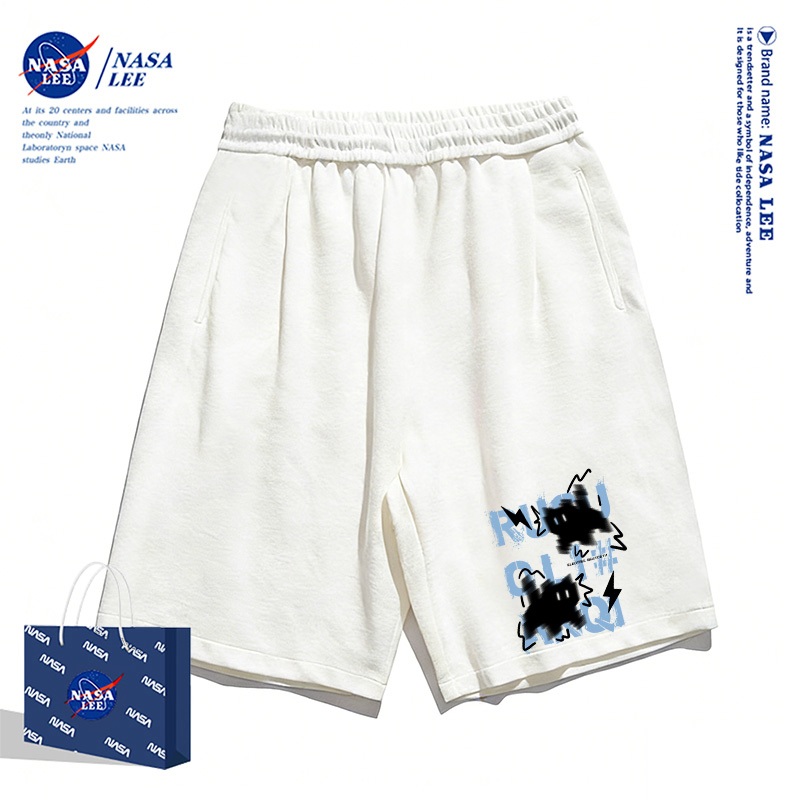 [Giao hàng trong ngày] Quần short thường ngày màu đen dành cho trẻ em NASA Họa tiết mèo Lightning mùa hè Bé trai bé gái Đáy thoáng khí thoải mái