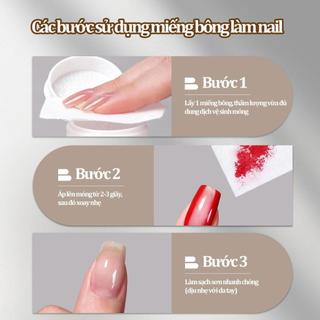 Dụng cụ làm sạch móng nghệ thuật: tấm lau móng không xơ, khăn lau mềm/cứng, hỗ trợ loại bỏ keo tẩy móng