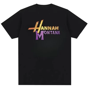 Ropa Hombre Miley Cyrus Hannah Montana in logo thiết kế áo thun cotton nguyên chất nam nữ
