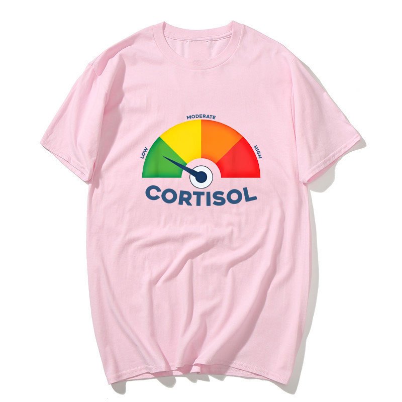 Thấp Cortisol Cấp Áo nam Nữ 100% Cotton Áo Sơ Mi Tay Ngắn