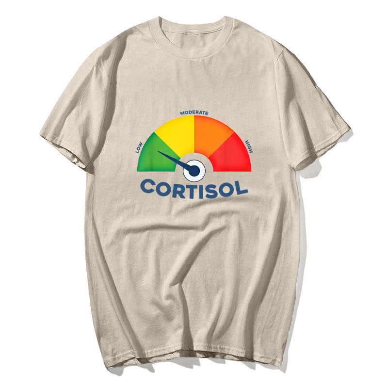 Thấp Cortisol Cấp Áo nam Nữ 100% Cotton Áo Sơ Mi Tay Ngắn