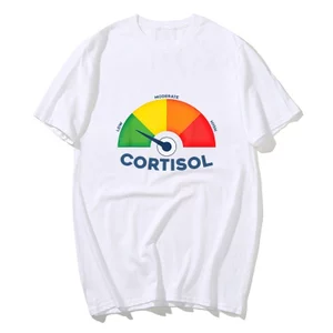 Thấp Cortisol Cấp Áo nam Nữ 100% Cotton Áo Sơ Mi Tay Ngắn