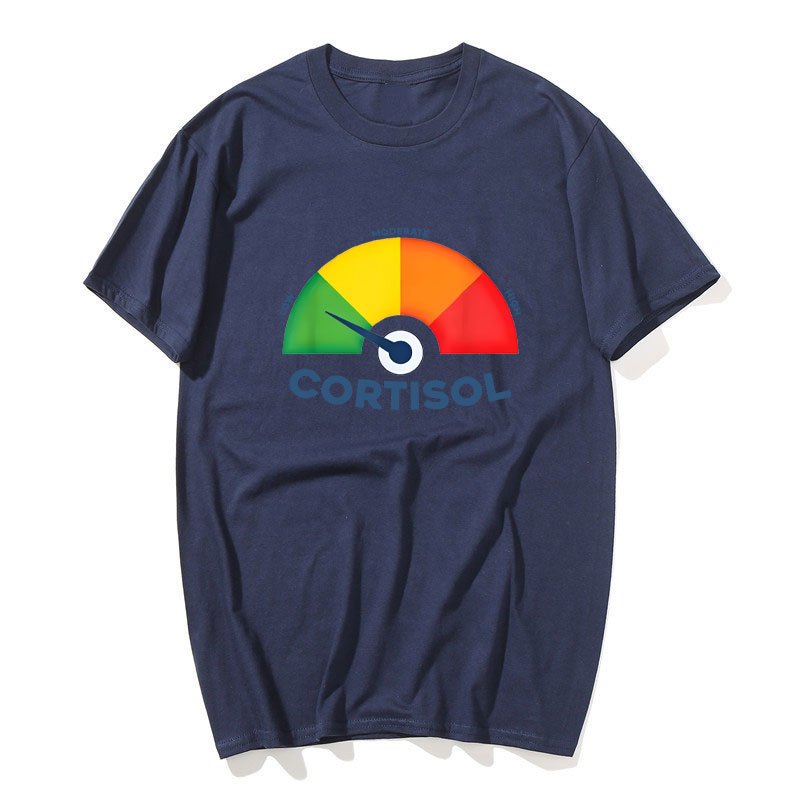 Thấp Cortisol Cấp Áo nam Nữ 100% Cotton Áo Sơ Mi Tay Ngắn