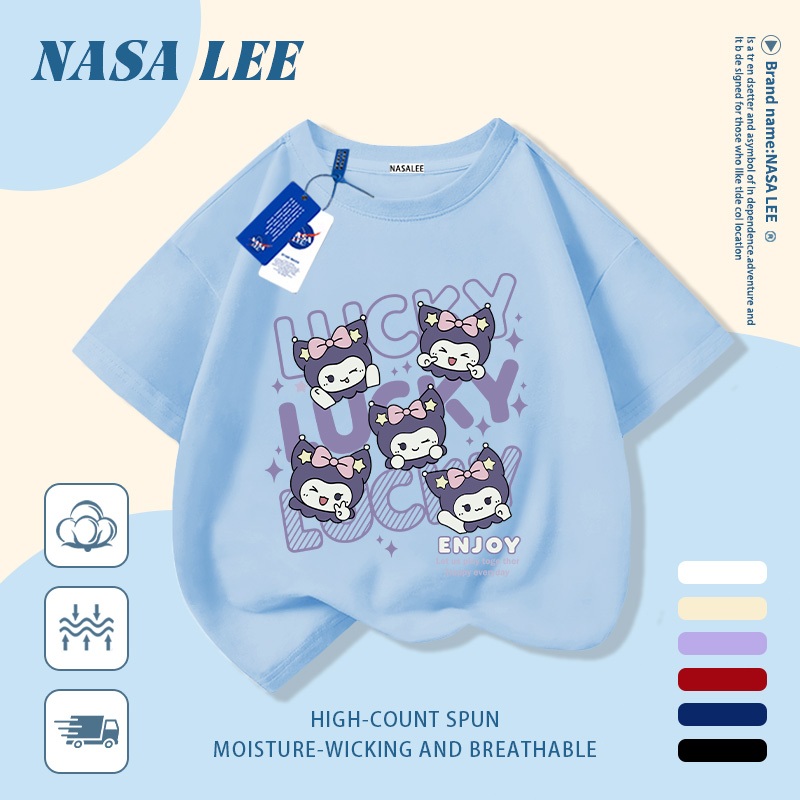 🔥Xu hướng hot 2026🔥 Áo thun trẻ em NASA, họa tiết Kuromi thời thượng, 100% cotton, Unisex, giao hàng ngay