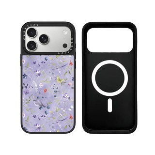 Không Dây Từ Tính Cho iPhone 17 16 15 14 13 Pro Max Plus Hoa Nhỏ Họa Tiết Cạnh Đen Cứng Mặt Sau Gương Bao Khắc Logo