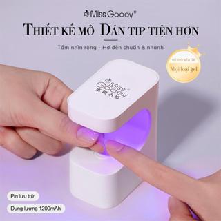 Đèn trị liệu ánh sáng làm móng tay Mini có pin lưu trữ nhỏ nhanh khô sơn móng tay keo nướng đèn không có đèn làm móng tay màu đen