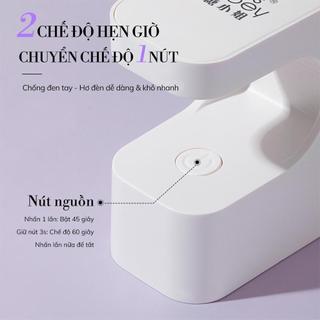 Đèn trị liệu ánh sáng làm móng tay Mini có pin lưu trữ nhỏ nhanh khô sơn móng tay keo nướng đèn không có đèn làm móng tay màu đen