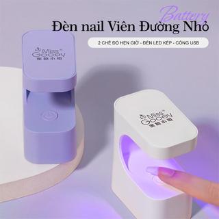 Đèn trị liệu ánh sáng làm móng tay Mini có pin lưu trữ nhỏ nhanh khô sơn móng tay keo nướng đèn không có đèn làm móng tay màu đen