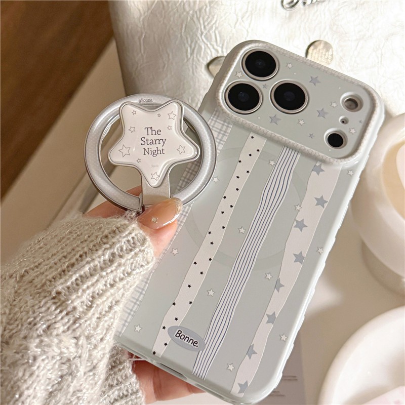 Ốp điện thoại TPU materia họa tiết sọc ngôi sao cho iPhone 17 Pro max 16 Pro max