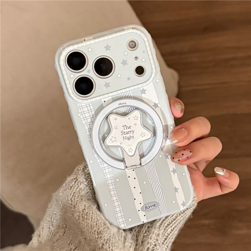 Ốp điện thoại TPU materia họa tiết sọc ngôi sao cho iPhone 17 Pro max 16 Pro max