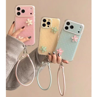 Ốp điện thoại bảo vệ toàn ống kính Ins Candy Color Wave Point Hàn Quốc cho iPhone 17Promax 17Pro 15 16 Promax Vỏ hai lớp imd Sweet Girly