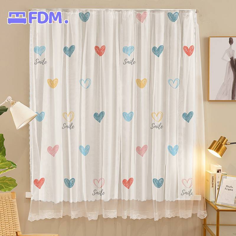 Feidimeng Cửa sổ Rèm hoạt hình tự dính Lắp đặt miễn phí Rèm nhỏ Vải che toàn bộ phòng ngủ