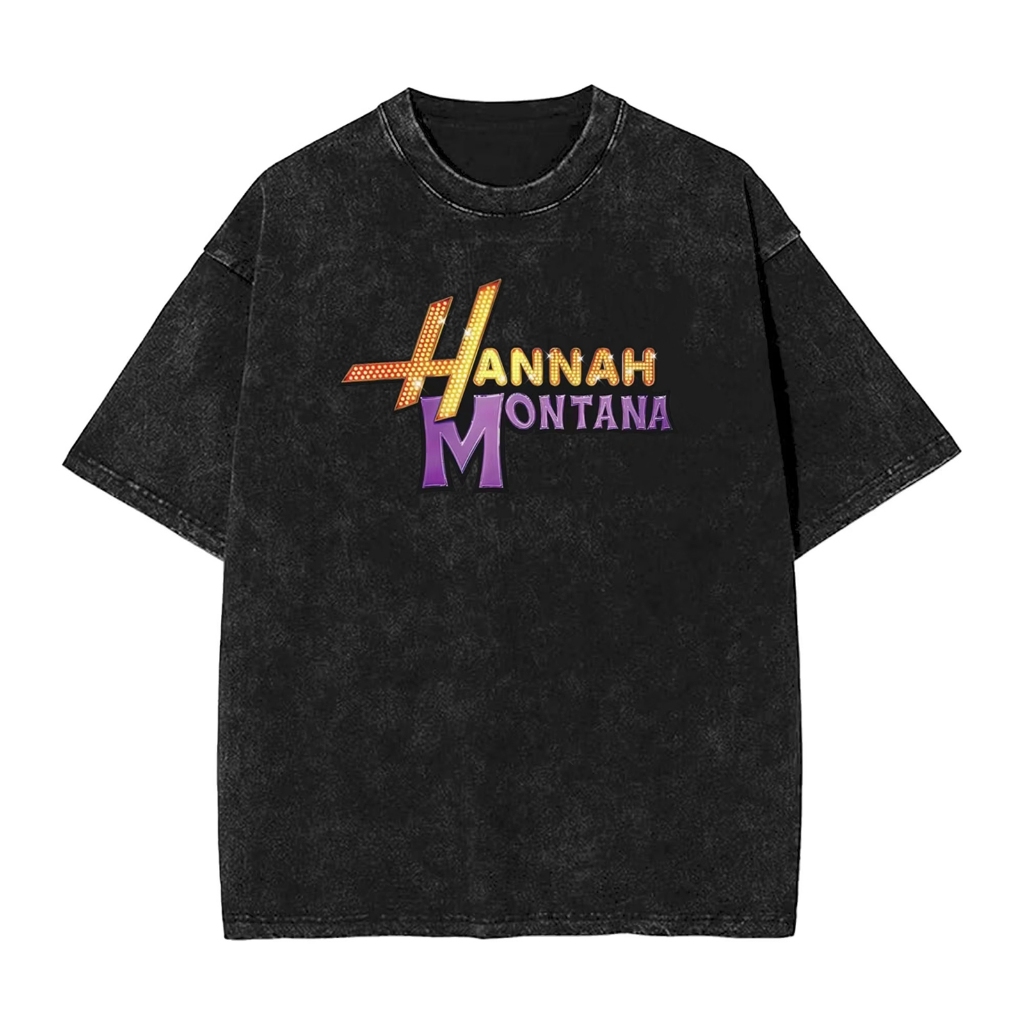 Ropa Hombre Miley Cyrus Hannah Montana in logo thiết kế áo thun cotton nguyên chất thời trang