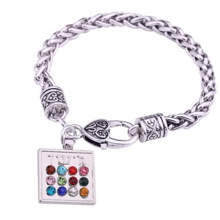 SKYRIM Linh Mục Tấm Lót Cao Cấp Vòng Tay Linh Mục 12 Birthstones Choshen Mishpat Hoshen Thép Không Gỉ Judaica Quà Tặng