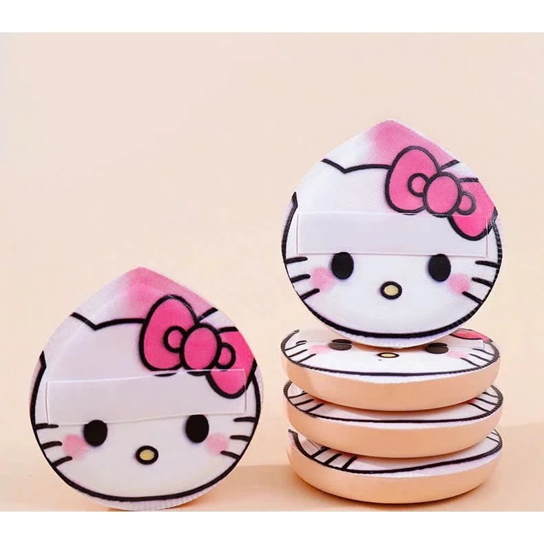 Sanrio Bọt Biển Hello Kitty Trang Điểm Che Khuyết Điểm Siêu Mềm Co Giãn Cotton Mỹ