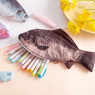 ⚡12h⚡[PNPIA] Túi đựng bút cá chép Crucian Hình dạng cá thực tế Túi đựng bút chì có khóa kéo Trở lại trường học Túi đựng bút chì VN