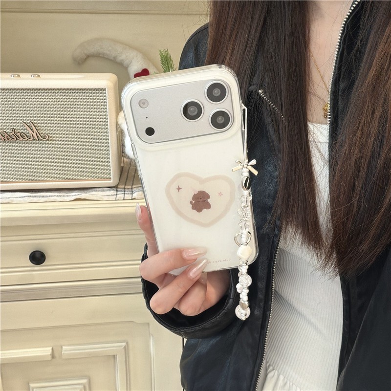 Ốp điện thoại iPhone 17 Pro max 16 Pro max họa tiết chó con TPU materia IMD